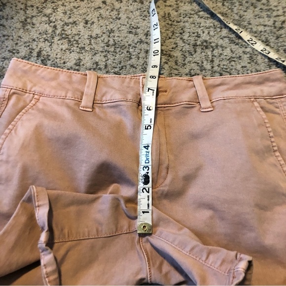American Eagle Light Pink AEO Twill X Midi Shorts Size 6 - Picture 8 of 9